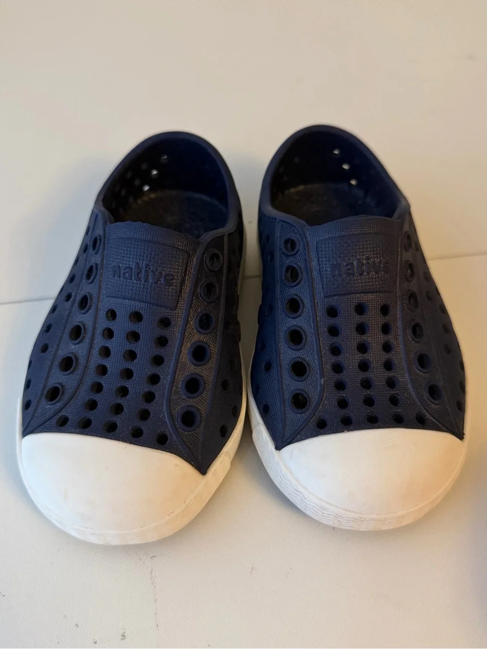 Native Shoes Kids' Jefferson Water Friendly Slip-On Sneaker Navy Blue Size 4